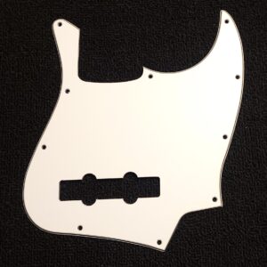 Jazz Bass Pickguard, White 3ply