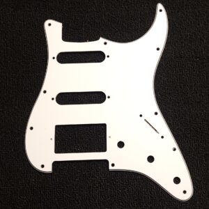 Strat Pickguard, White 3ply, 11 Holes
