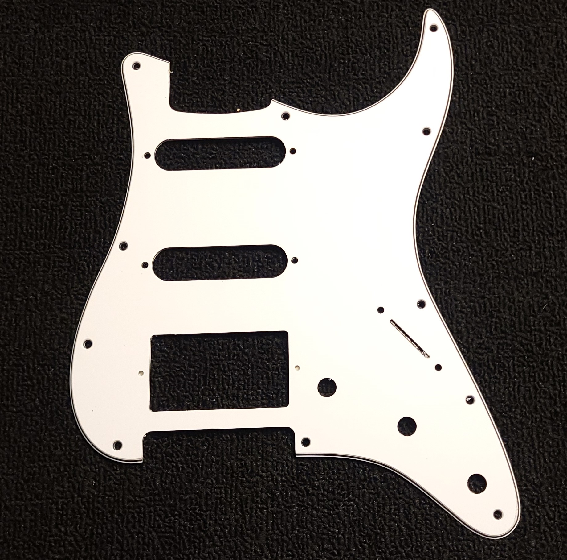 Strat Pickguard, White 3ply, 11 Holes