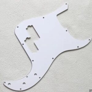 P Bass Pickguard, White 3ply