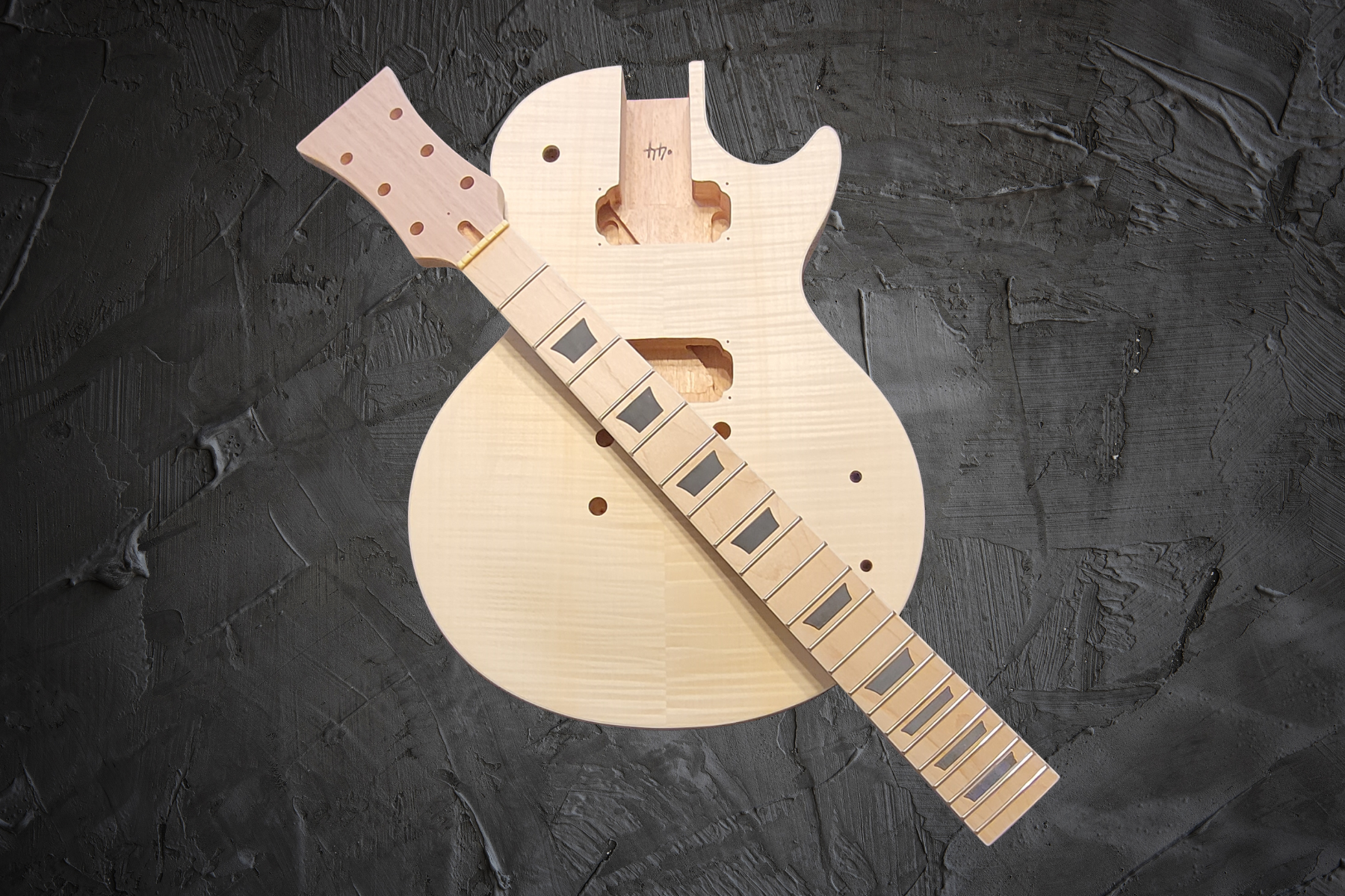 LP Style Electric Guitar DIY Kit with Maple Fretboard by Budreau Guitars - Image 2
